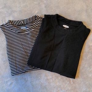 Set of Two Mock Neck Tanks